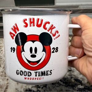 Disney Mickey Mouse 1928 Aw Shucks White Mug